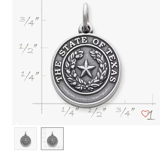 James Avery State Seal of Texas Charm & James Avery 20” Chain - Picture 4 of 5
